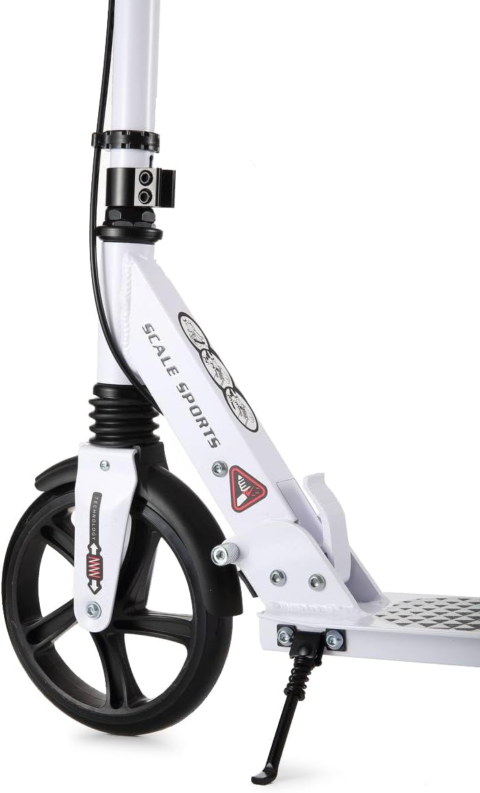 Scale Sports - Folding Kick Scooter for Adults | White