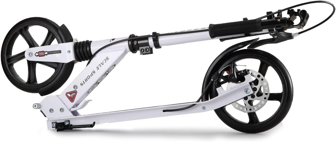 Scale Sports - Folding Kick Scooter for Adults | White