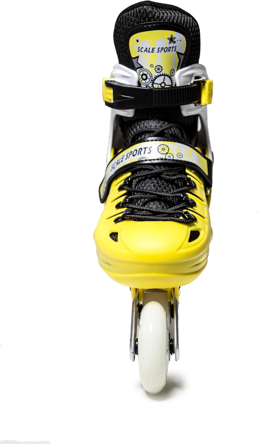 Scale Sports - Adjustuble Roller Skates with light up wheels for children and adults | Yellow