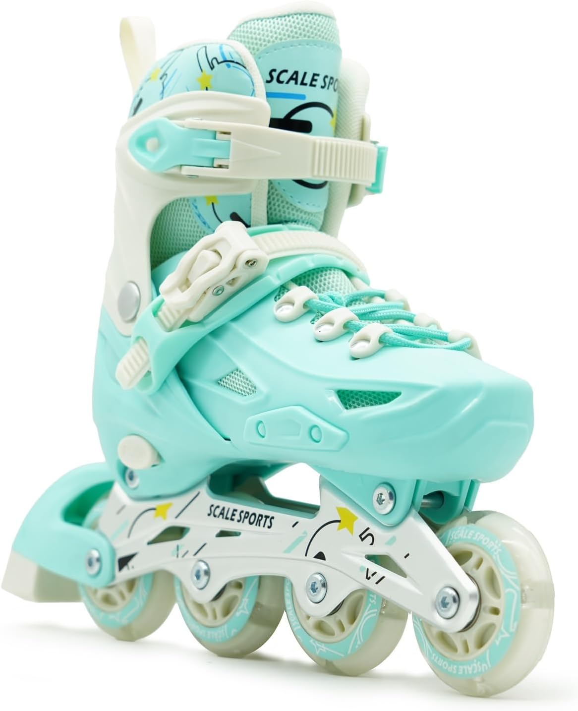 Scale Sports Adjustable Roller Skates with Light-Up Wheels | Mint