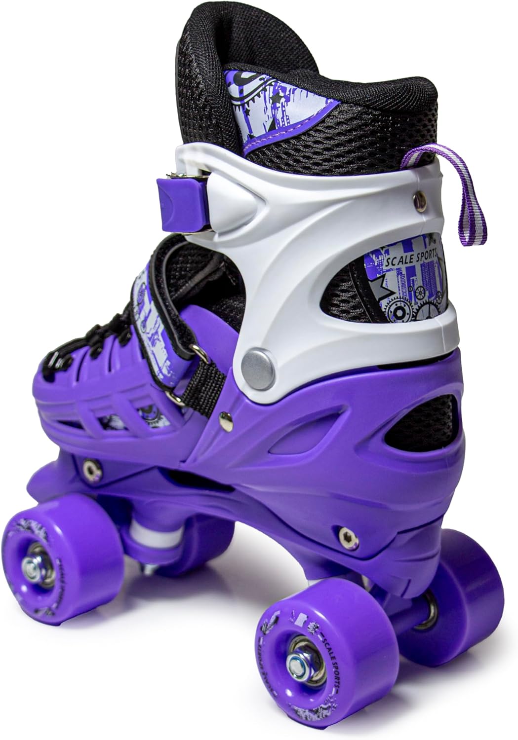 3 sizes Adjustable Quad Roller Skates for boys and girls | Purple