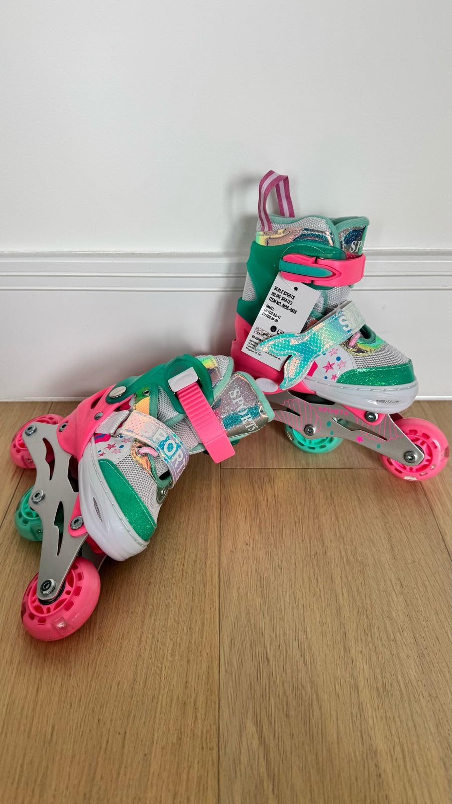 Review for Mermaid Adjustable Inline Skates for Girls – Multicolour | Light-Up Wheels | Scale Sports