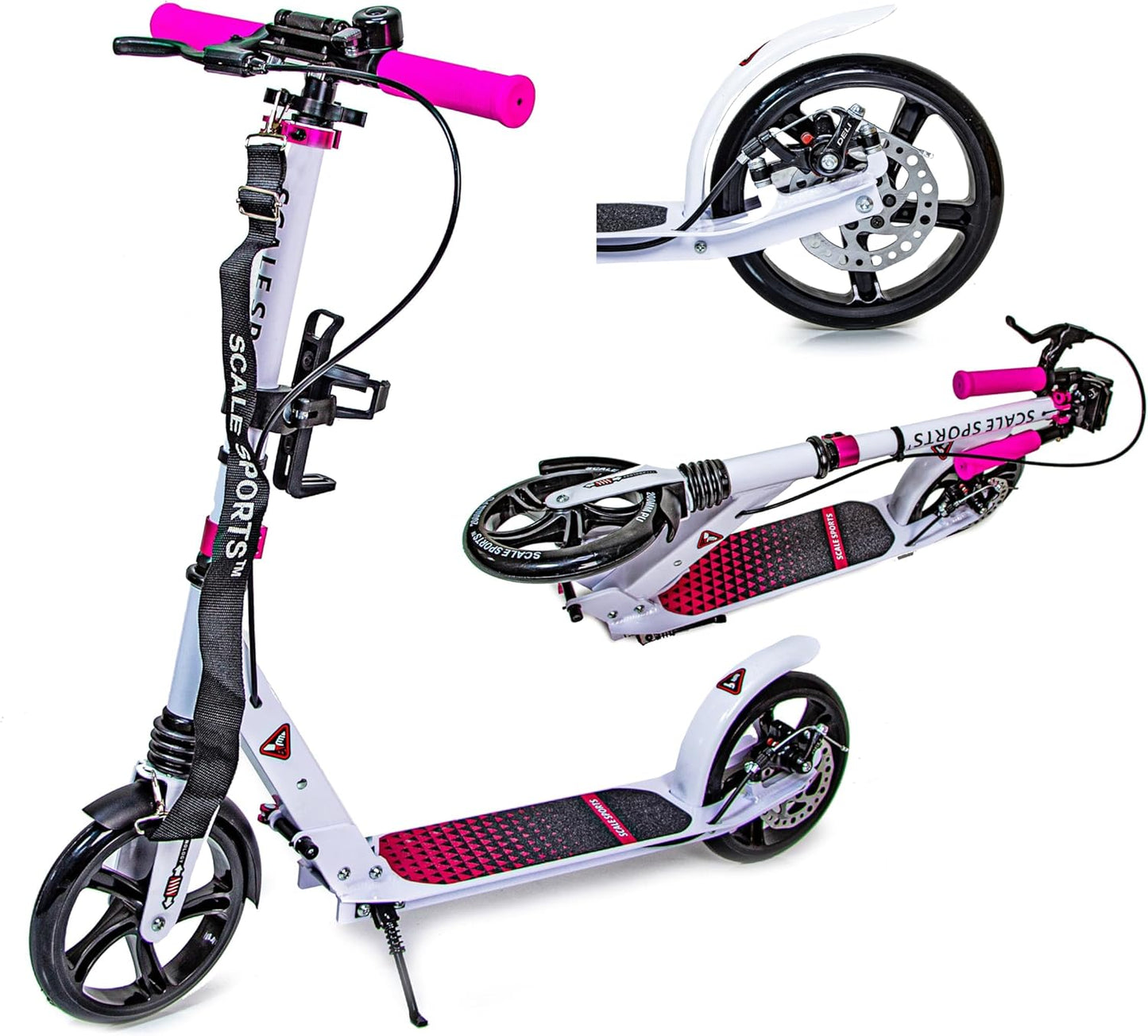 Scale Sports - Folding Kick Scooter for Adults | Pink