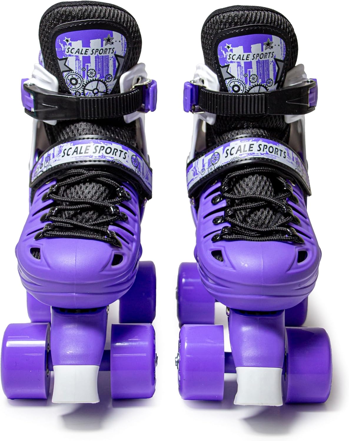 3 sizes Adjustable Quad Roller Skates for boys and girls | Purple