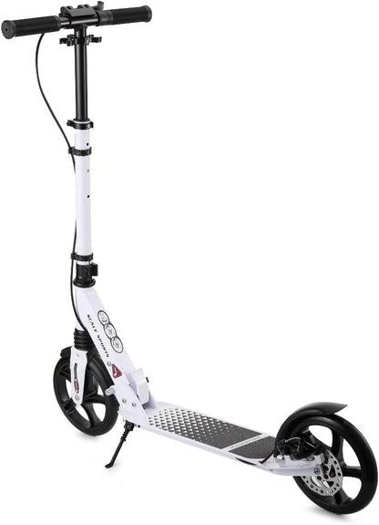 Scale Sports - Folding Kick Scooter for Adults | White