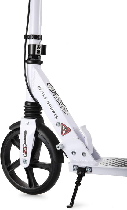 Scale Sports - Folding Kick Scooter for Adults | White