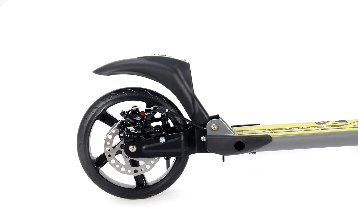 Scale Sports -Two Wheeled Folding 3 size Adjustable Kick Scooter for Kids | Yellow