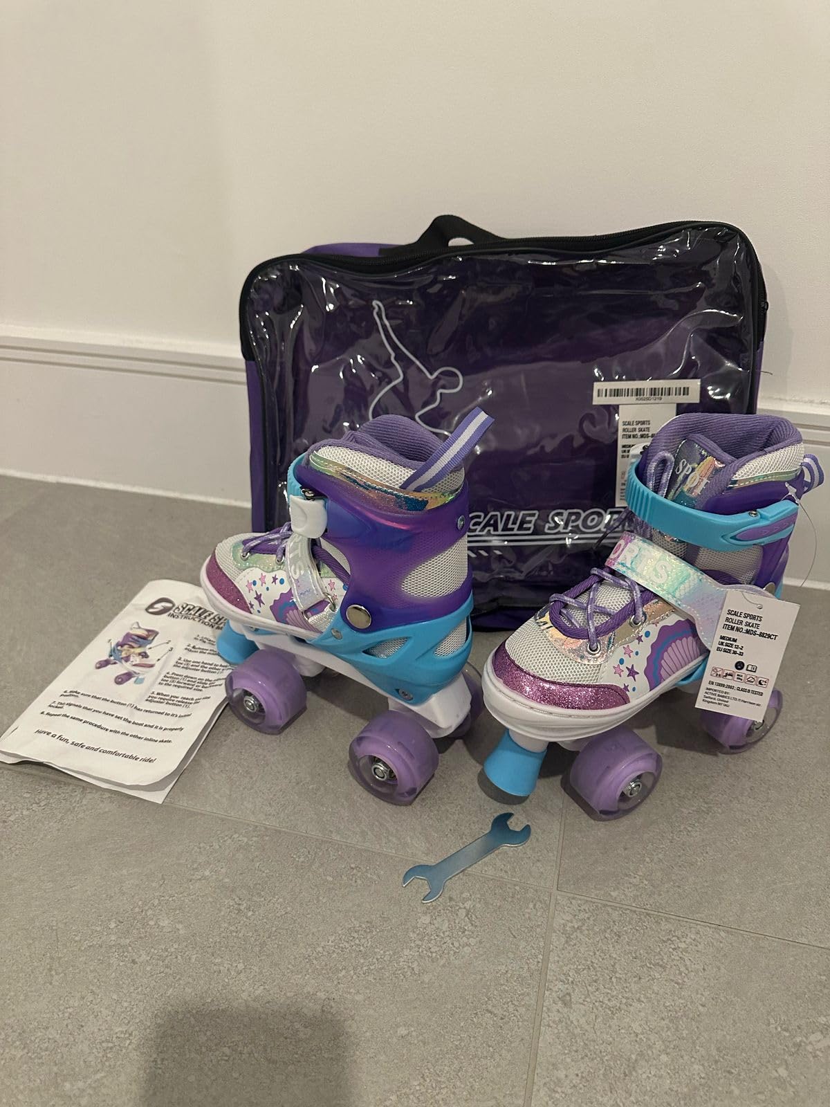 Review for Scale Sports Girls' Mermaid Tail Roller Skates for Girls & Toddlers, Beginner Adjustable Skates with Light Up Wheels | Purple