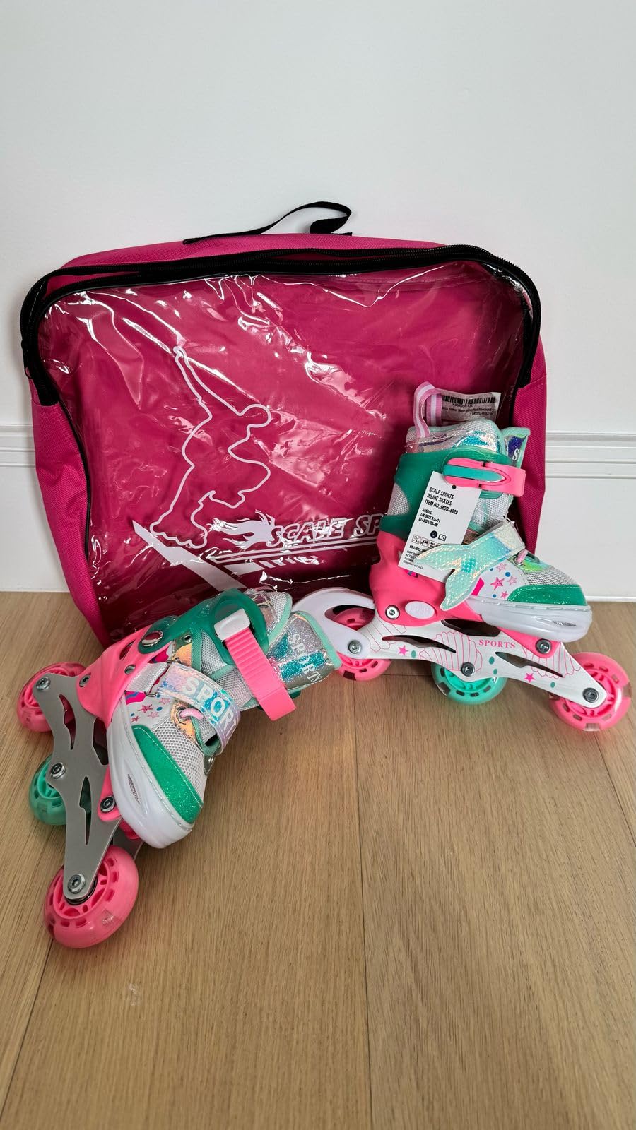 Review for Mermaid Adjustable Inline Skates for Girls – Multicolour | Light-Up Wheels | Scale Sports