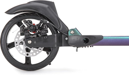Scale Sports Chameleon Kick Scooter – Folding, Adjustable for Kids & Adults, Disc Brake, Dual Suspension, 200mm Wheels