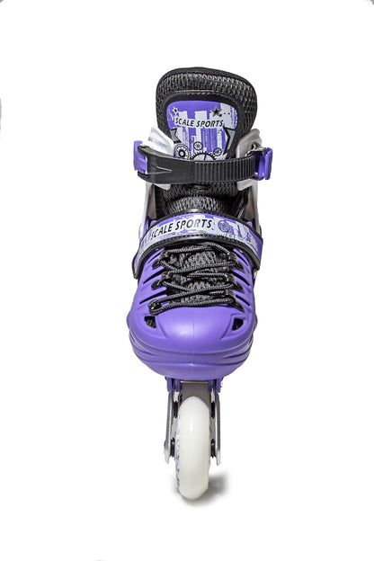 Scale Sports - Adjustuble Roller Skates with light up wheels for children and adults | Purple