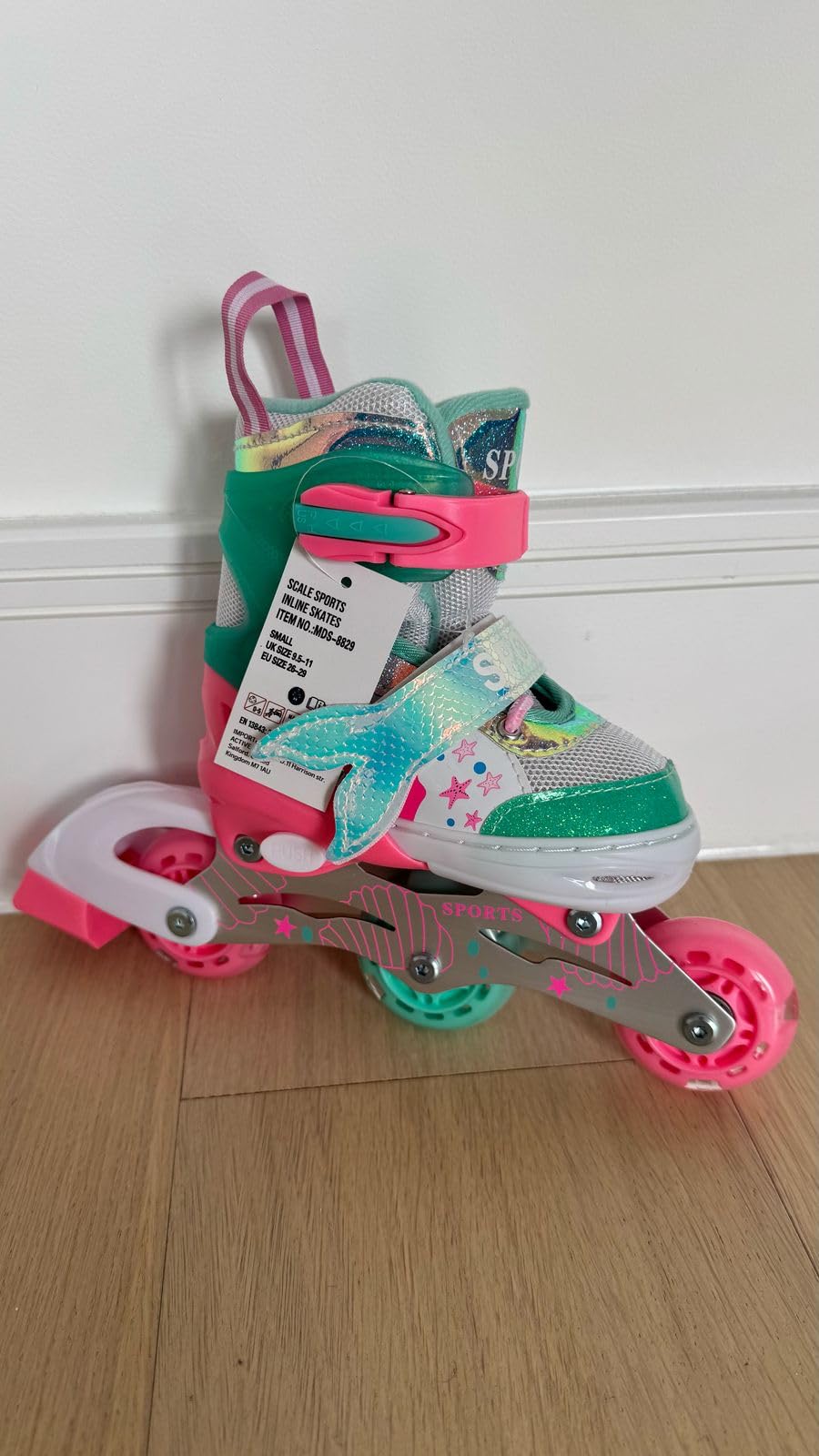 Review for Mermaid Adjustable Inline Skates for Girls – Multicolour | Light-Up Wheels | Scale Sports