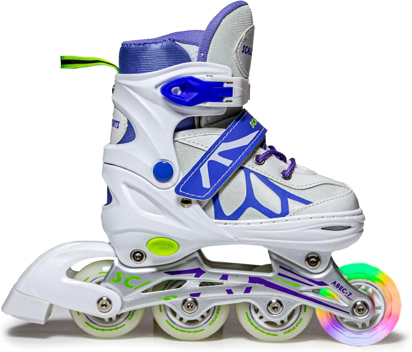 Purple Adjustable Inline Skates for Girls, Teens & Women – Scale Sports 601B | UK C11–7 (EU 30–41
