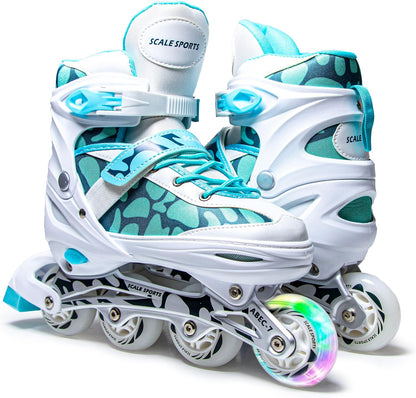 Mint Adjustable Inline Skates for Girls, Teens & Women – Scale Sports 601B | UK C11–7 (EU 30–41