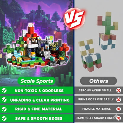 Magnetic Blocks for Kids Magnetic Cubes 300 PCS, Magnetic STEM Building for Kids Boys Girls Age 3+, Construction Toy Adventure Theme Set for Birthday Christmas