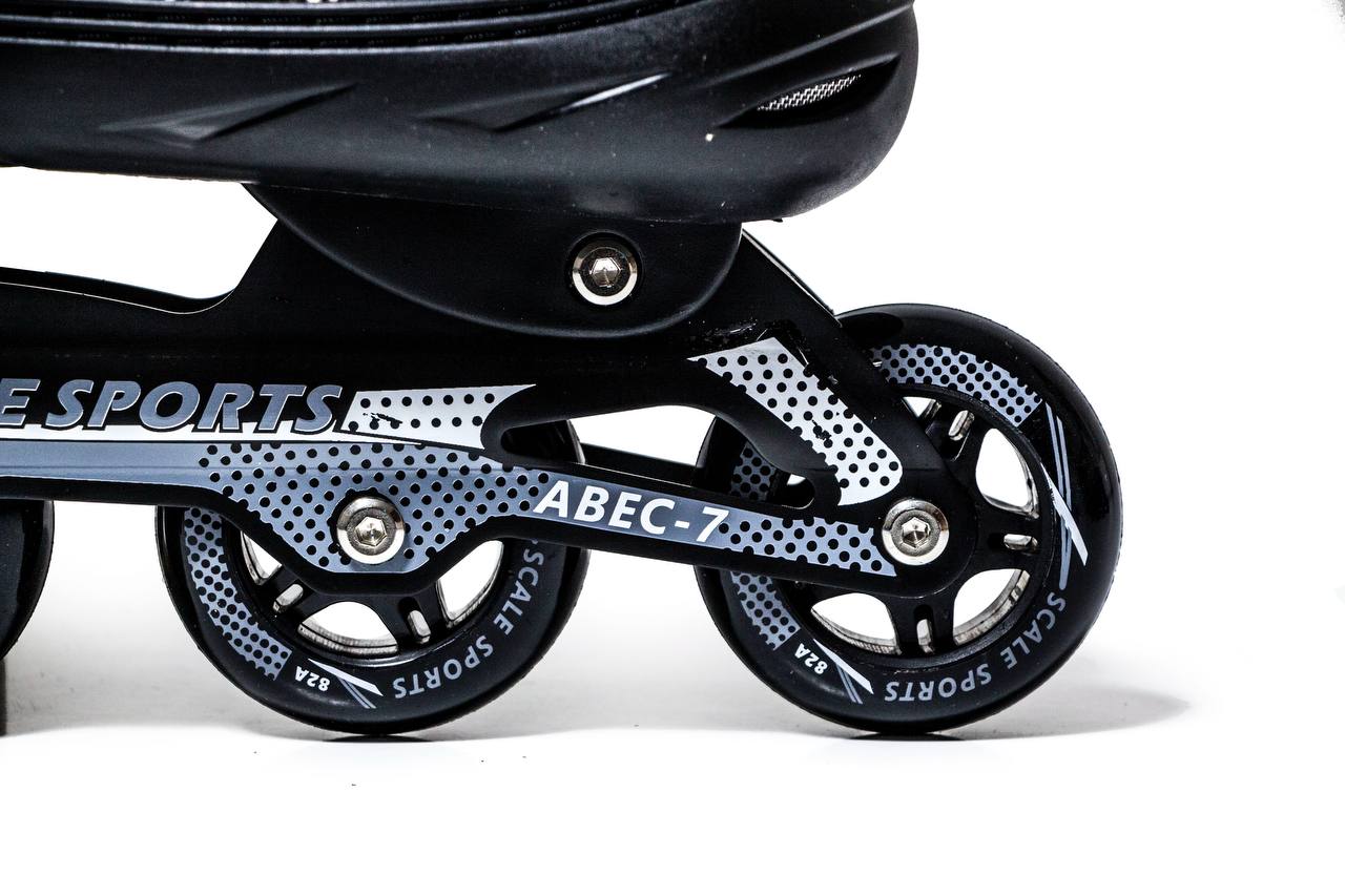 Adjustable Black Inline Skates for Adults & Teens – Scale Sports 0935 (UK 7.5–9.5 | EU 41–44)