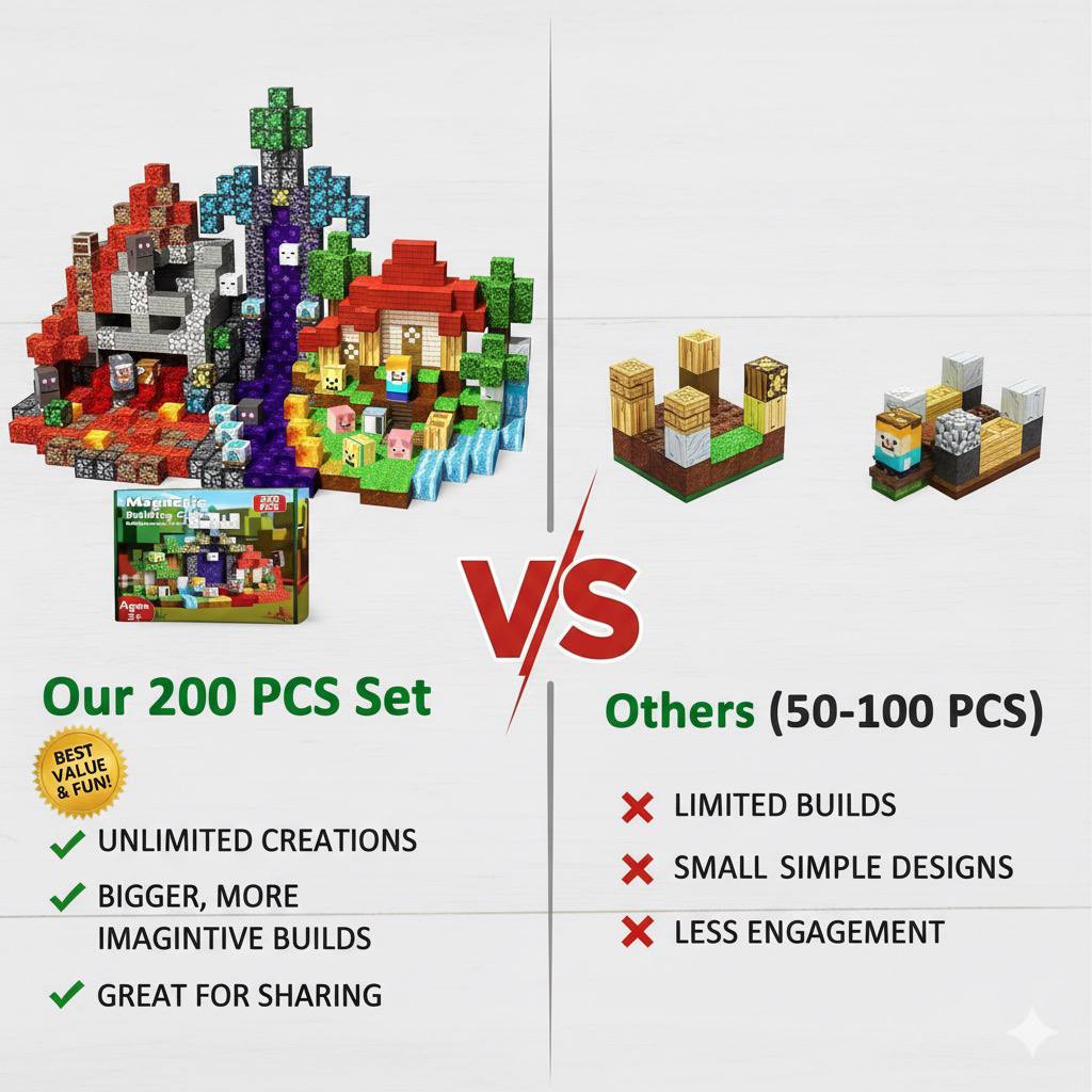 Magnetic Blocks for Kids Magnetic Cubes 200 PCS, Magnetic STEM Building for Kids Boys Girls Age 3+, Construction Toy Adventure Theme Set for Birthday Christmas