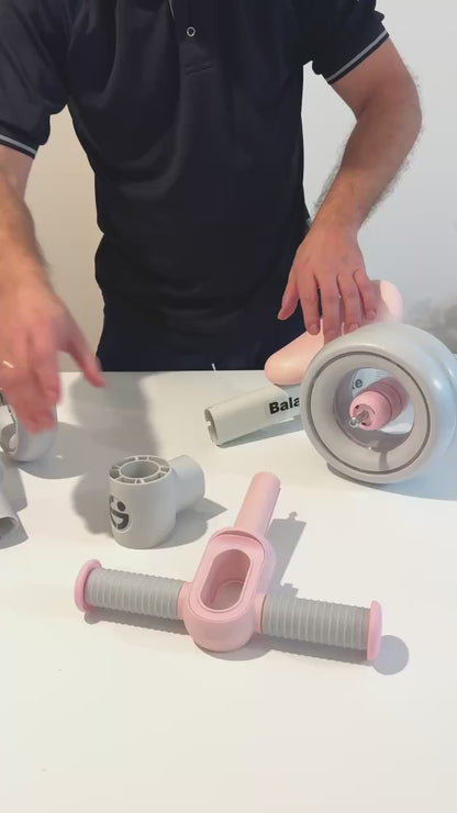 Baby Balance Bike for 1 Year Old Boys Girls – Toddler Bike 12–24 Months with 4 Wheels & Adjustable Seat – First Birthday Gift Ride-On Toy for Indoor Outdoor Use Brown